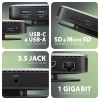 Хаб Axagon USB-C 10Gbps UFO 9in1 (8595247908438)