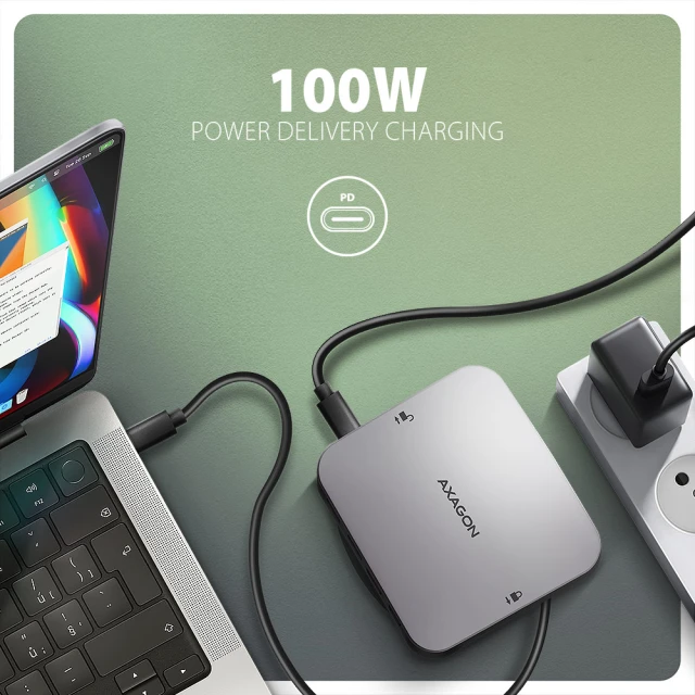 Хаб Axagon USB-C 10Gbps UFO 9in1 (8595247908438)