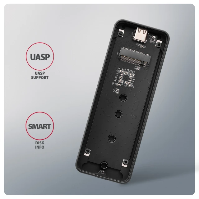 Зовнішній бокс Axagon USB-C 20 Гбіт/с – M.2 NVMe SSD EEM2-20G (8595247908483)