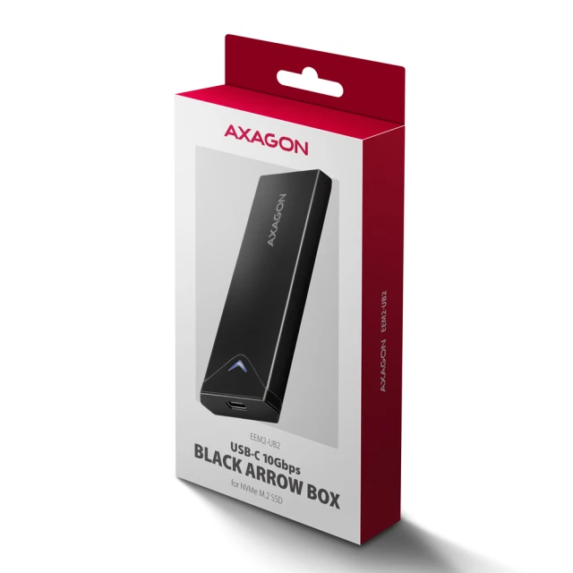 Зовнішній бокс Axagon USB-C 10 Gbps металевий для M.2 NVMe SSD (8595247908506)