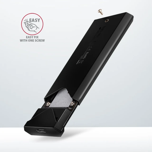 Зовнішній бокс Axagon USB-C 10 Gbps металевий для M.2 NVMe SSD (8595247908506)