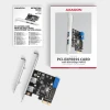 PCI-Express контроллер Axagon PCEU-232RS 4 порта USB 3.0 5 Гбит/с (8595247908599)