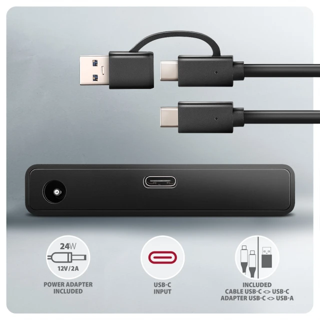 Адаптер Axagon ADSA-FPX USB-C 10 Gbps — SATA 6G 2,5