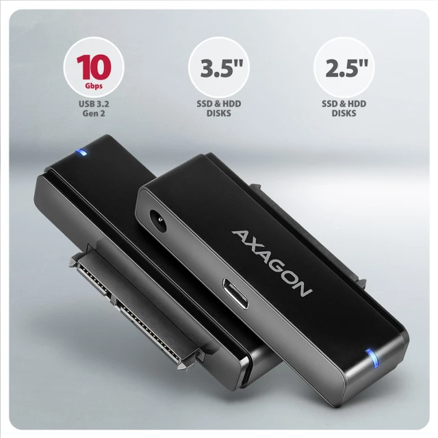 Адаптер Axagon ADSA-FPX USB-C 10 Gbps — SATA 6G 2,5