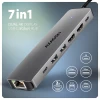 Хаб Axagon USB-C 5Gbps DUAL 4K DISPLAY 7in1 (8595247908681)