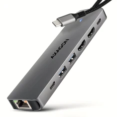 Хаб Axagon USB-C 5Gbps DUAL 4K DISPLAY 7in1 (8595247908681)
