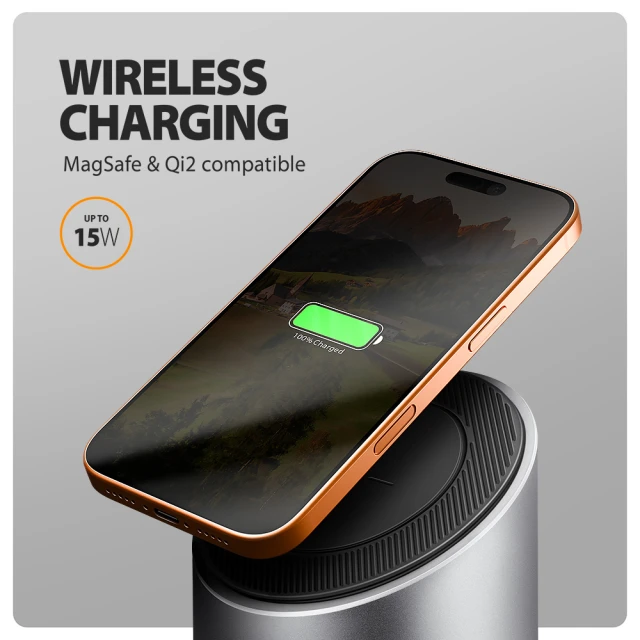USB-хаб Axagon HMC-WL9 USB-C 10 Gbps 9 в 1 з бездротовою зарядкою (8595247908735)