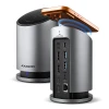 USB-хаб Axagon HMC-WL9 USB-C 10 Gbps 9 в 1 з бездротовою зарядкою (8595247908735)