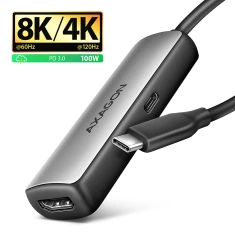 Відеоадаптер Axagon RVC-HI8KPD USB-C — HDMI 2.1 8K/60Hz 4K/144Hz HDR10+ PD 100 Вт (8595247908773)