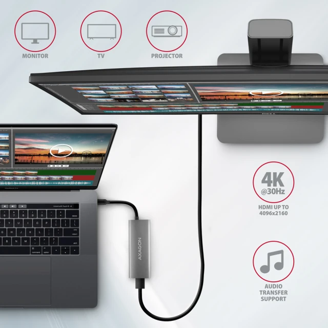 USB-хаб Axagon HMC-5G21 USB-C 10 Gbps 5-в-1 (8595247909060)