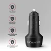 Автомобільний зарядний пристрій Axagon 48 Вт USB-A + USB-C PD3.0 QC4+ Black (8595247909121)