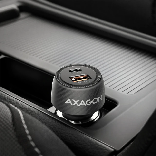 Автомобільний зарядний пристрій Axagon 48 Вт USB-A + USB-C PD3.0 QC4+ Black (8595247909121)