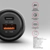 Автомобільний зарядний пристрій Axagon 48 Вт USB-A + USB-C PD3.0 QC4+ Black (8595247909121)