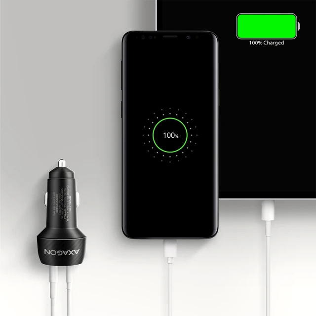 Автомобільний зарядний пристрій Axagon 48 Вт USB-A + USB-C PD3.0 QC4+ Black (8595247909121)
