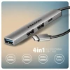 USB-хаб Axagon HUE-STC USB-C 4-портовий (8595247909343)