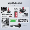 Док-станція Axagon ADSA-M2C11L USB-C 10 Гб/с для M.2 NVMe SSD (8595247909534)