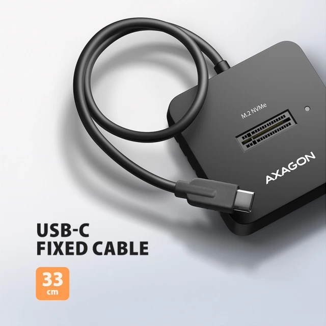 Док-станція Axagon ADSA-M2C11L USB-C 10 Гб/с для M.2 NVMe SSD (8595247909534)