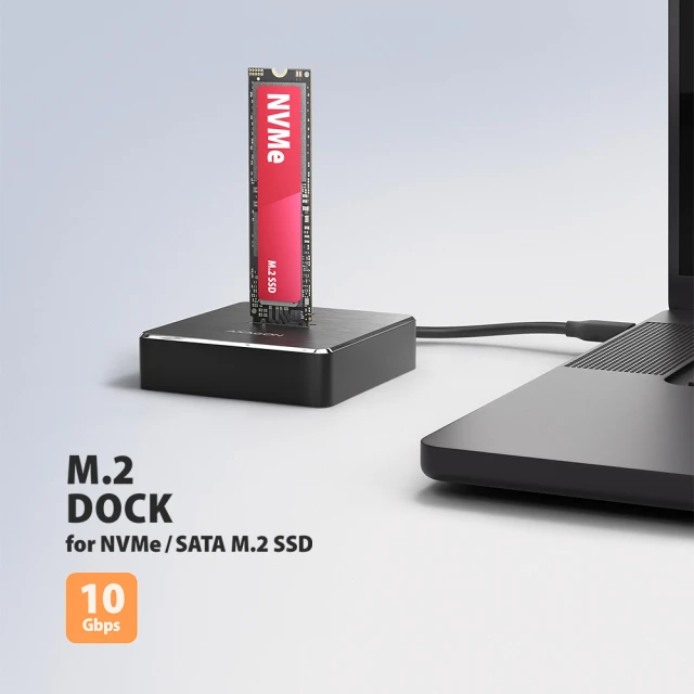 Док-станція Axagon ADSA-M2C11 USB-C 10 Гб/с для M.2 NVMe | SATA SSD (8595247909596)