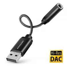 Адаптер Axagon ADA-HA USB-A Hi-Res DAC для навушників і аудіопристроїв (8595247909817)