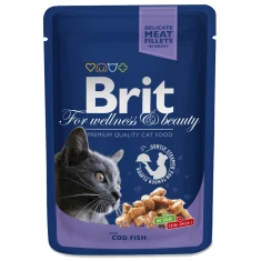 Влажный корм для кошек Brit Premium с треской 100 г (8595602506002)