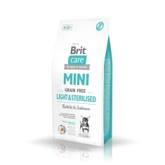 Сухой корм для собак Brit Care Mini Grain-Free Light & Sterilised с кроликом и лососем 7 кг (8595602521081)