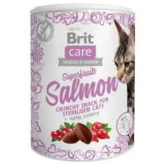 Лакомства для кошек Brit Care Cat Snack Superfruits с лососем 100 г (8595602521449)