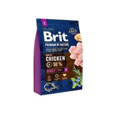 Сухой корм для собак Brit Premium By Nature Adult S с курицей 3 кг (8595602526291)