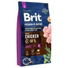 Сухий корм для дорослих собак малих порід Brit Premium by Nature Adult S з куркою 8 кг (8595602526307)