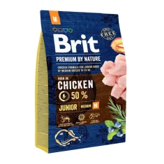 Сухой корм для щенков Brit Premium By Nature Junior M с курицей 3 кг (8595602526321)