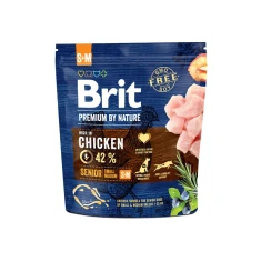 Сухий корм для собак Brit Premium By Nature S-M Senior 1 кг (8595602526383)