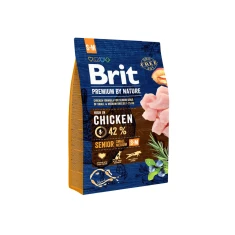 Сухий корм для собак Brit Premium By Nature S-M Senior 3 кг (8595602526390)
