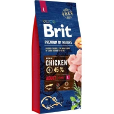 Сухий корм для цуценят великих порід Brit Premium by Nature Junior L з куркою 15 кг (8595602526437)