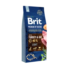 Сухий корм для дорослих собак Brit з надмірною вагою Premium by Nature Light з індичкою та вівсом 15 кг (8595602526604)
