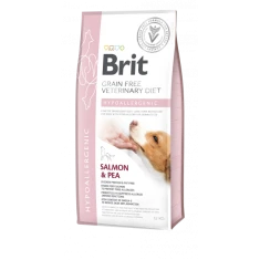 Ветеринарна дієта сухий корм для собак Brit Grain Free Hypoallergenic з лососем і горохом 12 кг (8595602528035)