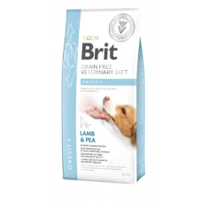 Ветеринарна дієта сухий корм для собак Brit Grain Free Obesity з ягням і горохом 2 кг (8595602528073)
