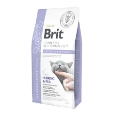 Ветеринарна дієта сухий корм для котів Brit Grain Free Gastrointestinal з оселедцем і горохом 5 кг (8595602528448)