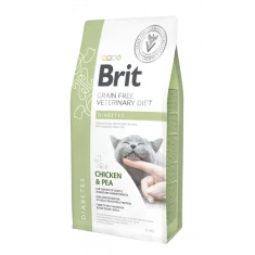 Ветеринарна дієта сухий корм для котів Brit Grain Free Diabetes з куркою і горохом 5 кг (8595602528547)