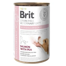 Вологий корм для собак Brit veterinary Diet Hypoallergenic з лососем 400 г (8595602535873)