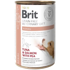 Вологий корм для собак Brit veterinary Diet Renal з тунцем і лососем 400 г (8595602535958)
