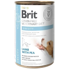 Вологий корм для собак Brit veterinary Diet Obesity з ягням 400 г (8595602536115)