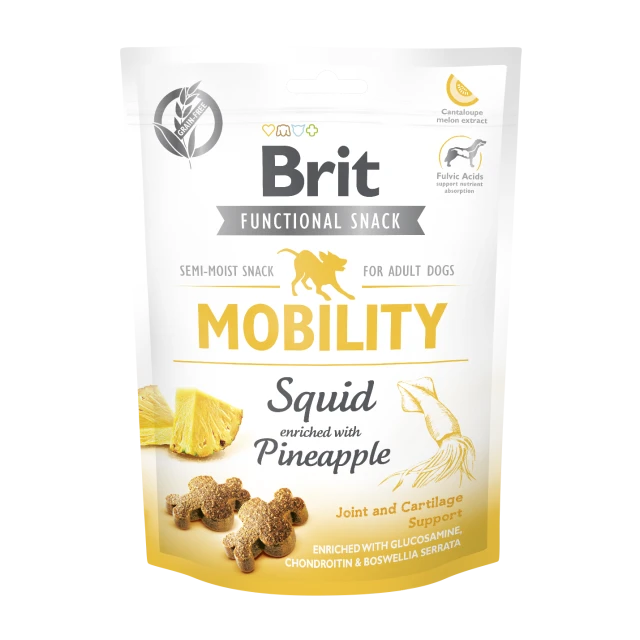 Ласощі для собак Brit Care Functional Mobility з кальмаром 150 г (8595602539932)