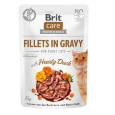 Влажный корм для кошек Brit Care Fillets in Gravy с уткой 85 г (8595602540518)
