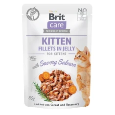 Влажный корм для котят Brit Care филе из лосося с морковью и розмарином в соусе 85 г (8595602540594)