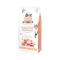 Сухой корм для кошек Brit Care Grain-Free Sensitive с индейкой и лососем 400 г (8595602540716)