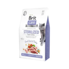 Сухий корм для котів Brit Care Grain-Free Sterilised Weight Control з качкою та індичкою 7 кг (8595602540785)