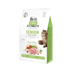Сухой корм для кошек Brit Care Grain-Free Senior Weight Control с курицей 400 г (8595602540952)