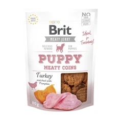 Лакомство для щенков Brit Jerky Snack с индейкой и тыквой 80 г (8595602543830)