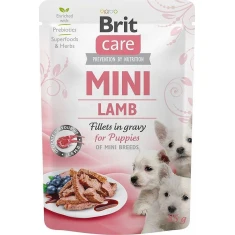 Вологий корм для цуценят Brit Care Mini з ягням 85 г (8595602554829)