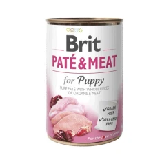 Консерва для цуценят Brit Paté & Meat з куркою та індичкою 400 г (8595602557448)