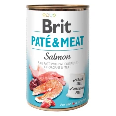 Консерва для собак Brit Paté & Meat з лососем 400 г (8595602557462)